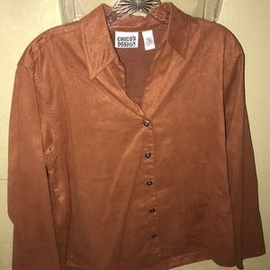 Soft chico’s leather jacket